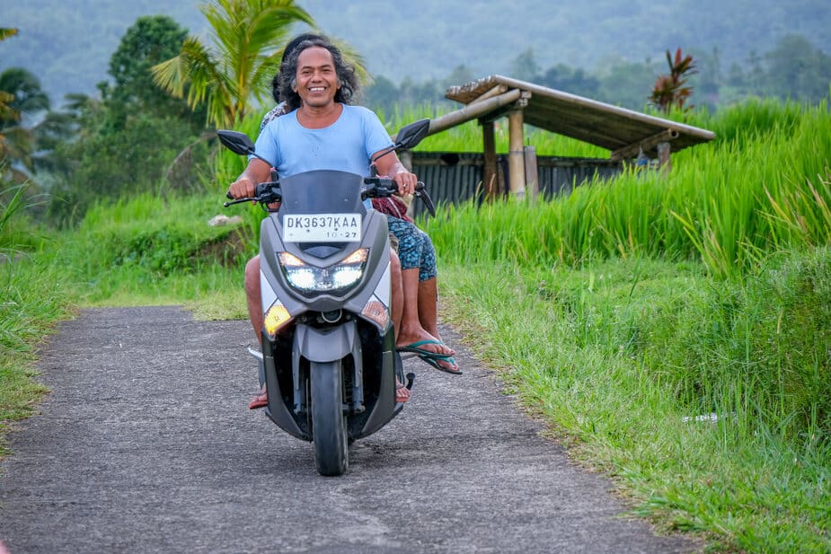 Met de scooter op Bali