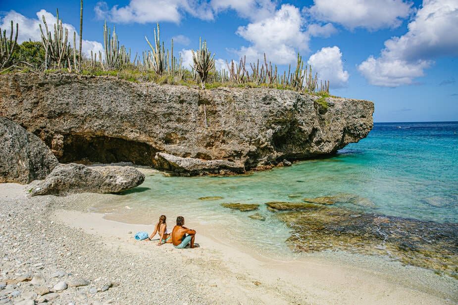 Een leuke tip voor Bonaire, relaxen op dit strand