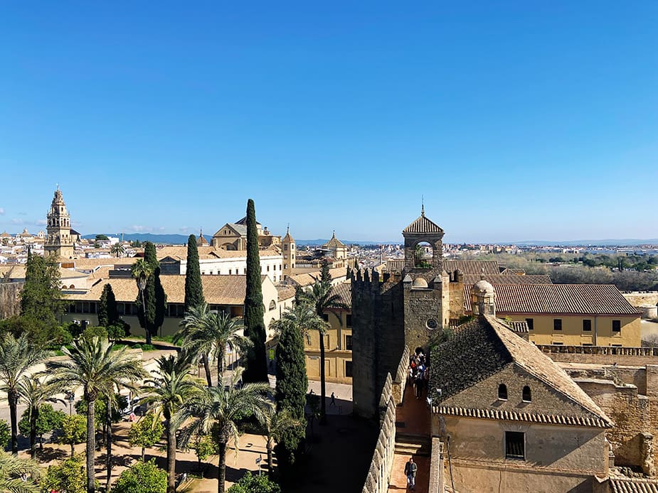 Uitzicht vanaf de Alzacar in Cordoba, Spanje