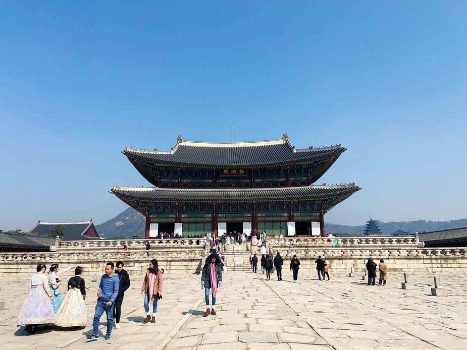 Overzicht Gyeongbokgung in Seoul