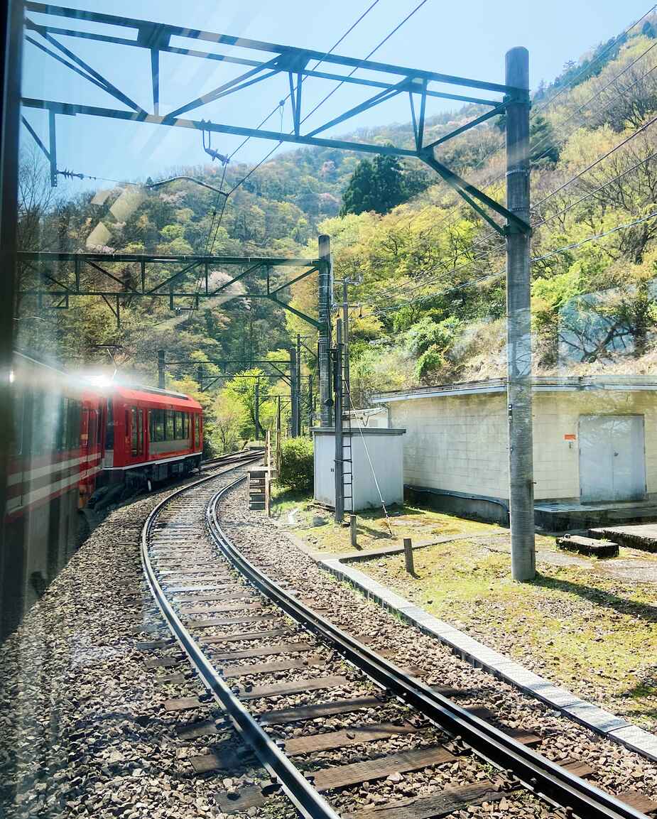 Trein in Gora-Hakone in Japan