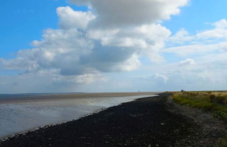Einde van de Thames in de Noordzee