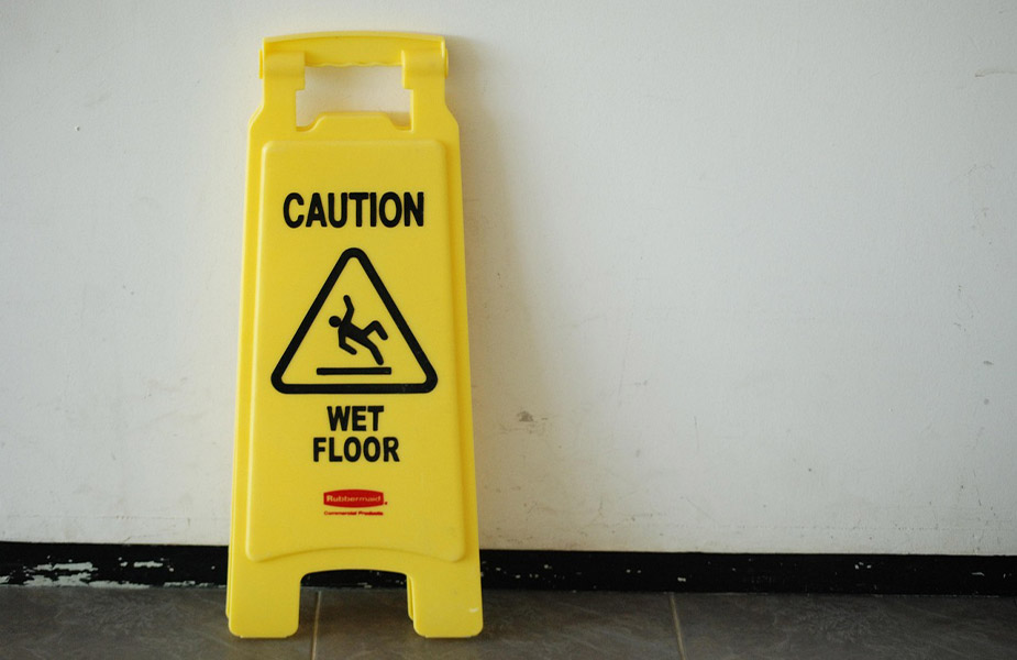 Waarschuwingsbord gladde vloer