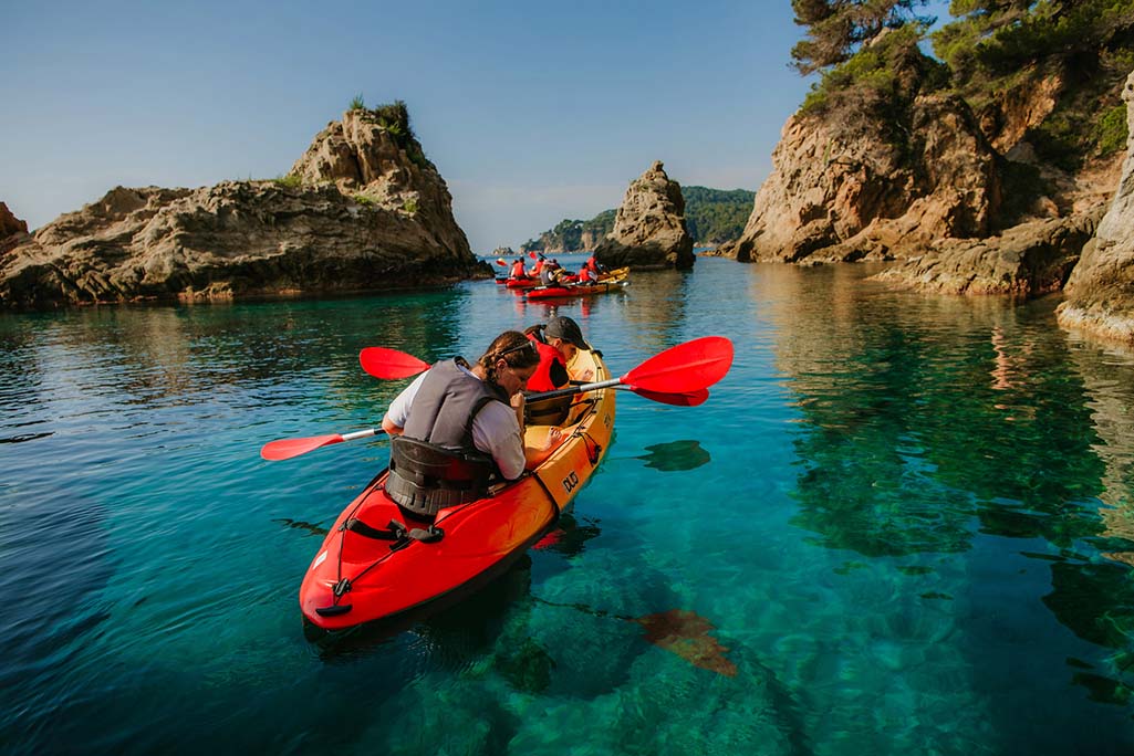 Kayakken bij Lloret de Mar
