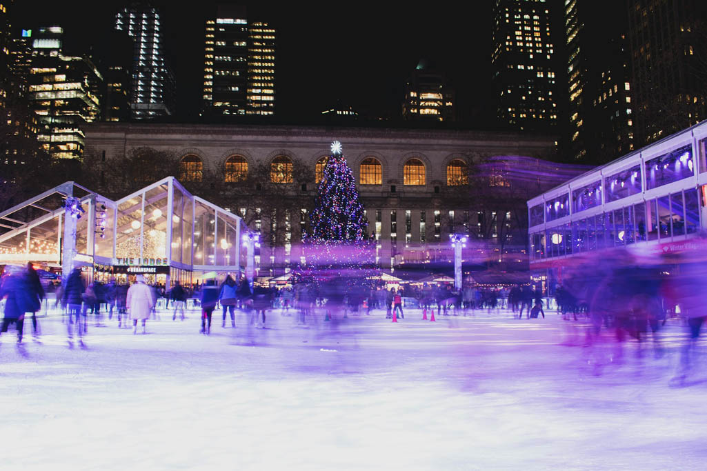 Schaatsen in New York Bryant Park