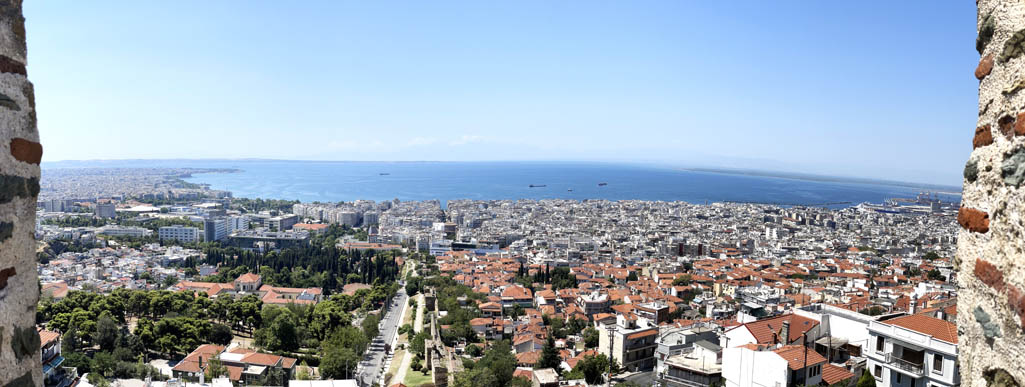 Thessaloniki vanaf het Byzantijnse fort