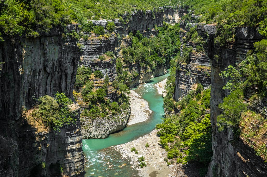 Osumi kloof in Albanië
