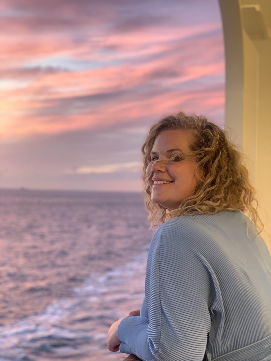 Iris op een cruise