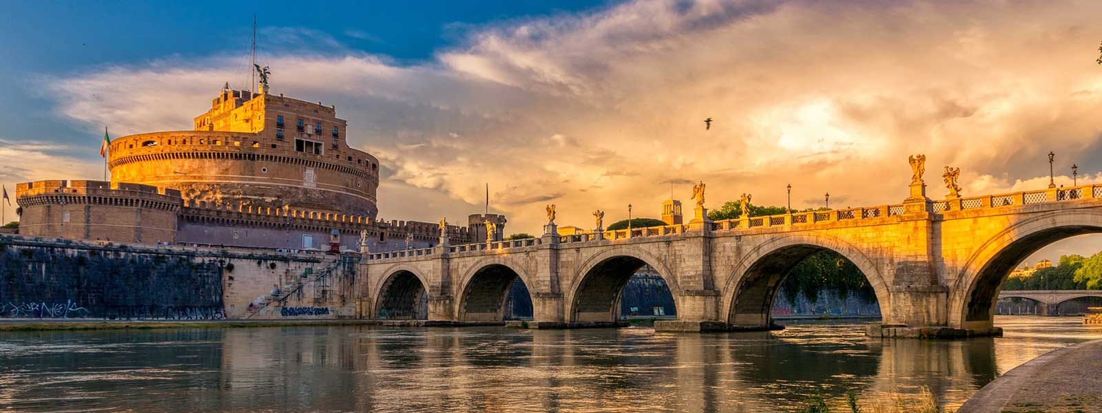 De oude brug Bridge of Angels in Rome