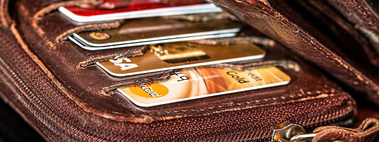 Portemonnee met credit cards
