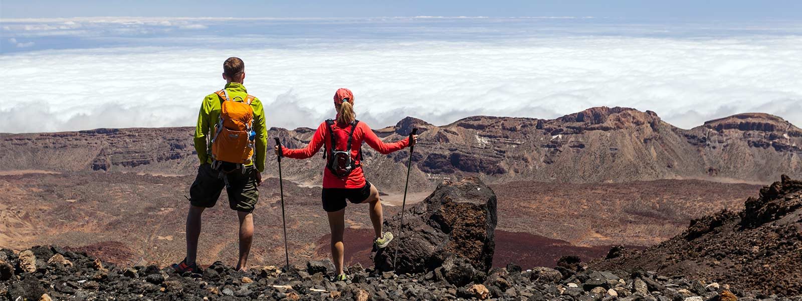 Boven op El Teide in Spanje