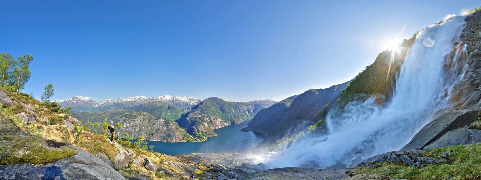 Watervallen in Fjord Noorwegen