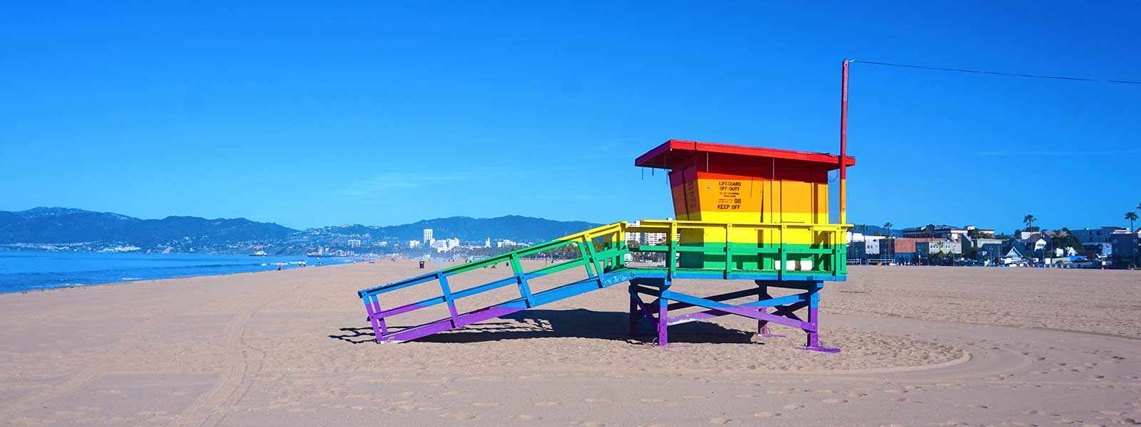 Strandwachthuisje op Santa Monica Beach