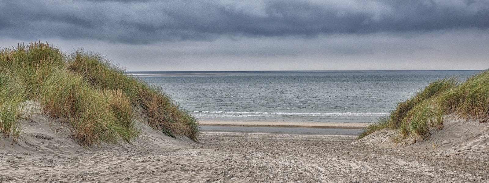 Blik oo het strand van Ameland